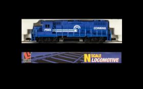 Life Like Good Quality N Gauge Scale 1/160 N Gauge Scale Diecast Model Conrail Diesel Locomotive