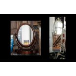 Victorian Mahogany Toilet Mirror on a lidded base,