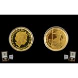 Royal Mint Limited & Numbered Edition Britannia Gold Proof Struck £10 Pound Coin. Date 2000.