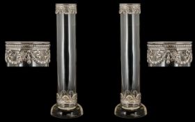 Victorian Period Tall & Impressive Pair of Chimney Vases circa 1880s,