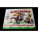 Cinema Poster for 'Carry on Dick' original Quad UK. 40 x 30". Issued 1974. Folded.