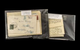 WW II Period Small Collection of Personal Letters Re Woodford Family Weymouth and Lindsay Family