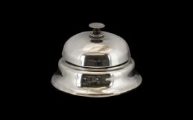 Edwardian Period - Dome Shaped Desk Top Silver Bell of Good Tone. Hallmark Birmingham 1905.