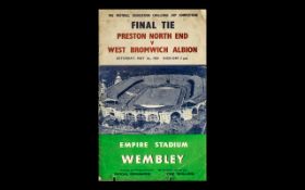 English Cup Final Official Programme For 1954 Cup Final between Preston North End and West Bromwich