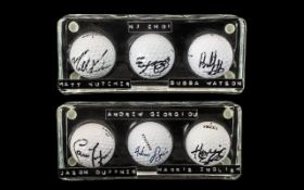 Golf Interest - Signed Golf Balls including Andrew Giorgiou, Jason Duffner and Harris English.