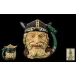 Royal Doulton - Early Hand Painted Large Character Jug ' Viking ' D6496. Designer Max Henk, Date