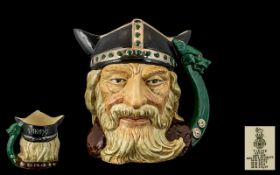 Royal Doulton - Early Hand Painted Large Character Jug ' Viking ' D6496. Designer Max Henk, Date