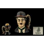 Royal Doulton - Rare Mid Size Prototype Colour Character Jug ' Charlie Chaplin ' Unique Colour