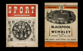 English 1948 Football Final Manchester Utd v Blackpool Souvenir Programmes (2), April 24th, 1948,