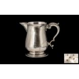 George III - Late 18th Century Silver Tankard of Excellent Proportions and Swan Neck Handle.