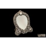 Victorian Period Fine Quality and Ornate Embossed Decorated Silver Framed Ladies Dressing Table