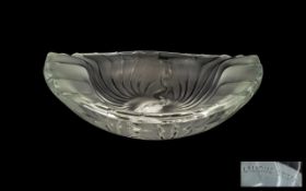 Lalique Crystal France Art Glass Bowl of pleasing form and design.