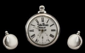 John Brodie Signed Superb Silver Pair Cased Pocket Watch with Bullseye Glass. Fusee movement.