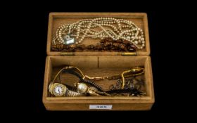 Collection of Vintage Watches & Jewellery, comprising seven vintage ladies watches,