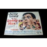 Cinema Poster 'The Ladies Man' Jerry Lewis, Original UK Quad, Size 30 x 40". Issued 1961. Folded.