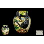 Moorcroft - Nice Quality Modern Tubelined Lidded Ginger Jar ' Ingleswood ' Design.