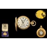 W Benson Keyless 9ct Gold Demi-Hunter Pocket Watch, 'maker to the Queen' (Victoria),