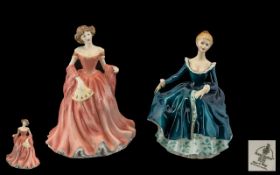 Royal Doulton Hand Painted Porcelain Figures ( 2 ) In Total. Comprises 1/ ' Ruth ' HN4099. Issued
