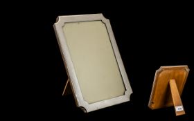 Early 20th Century Silver Photo Frame photo frame of good design and quality, golden oak backed.