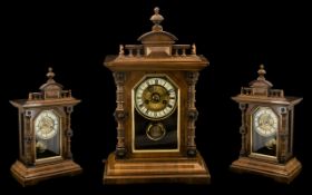 German HAC Wurttemberg 14 Day Striking Walnut Cased Mantel Clock, c1920,