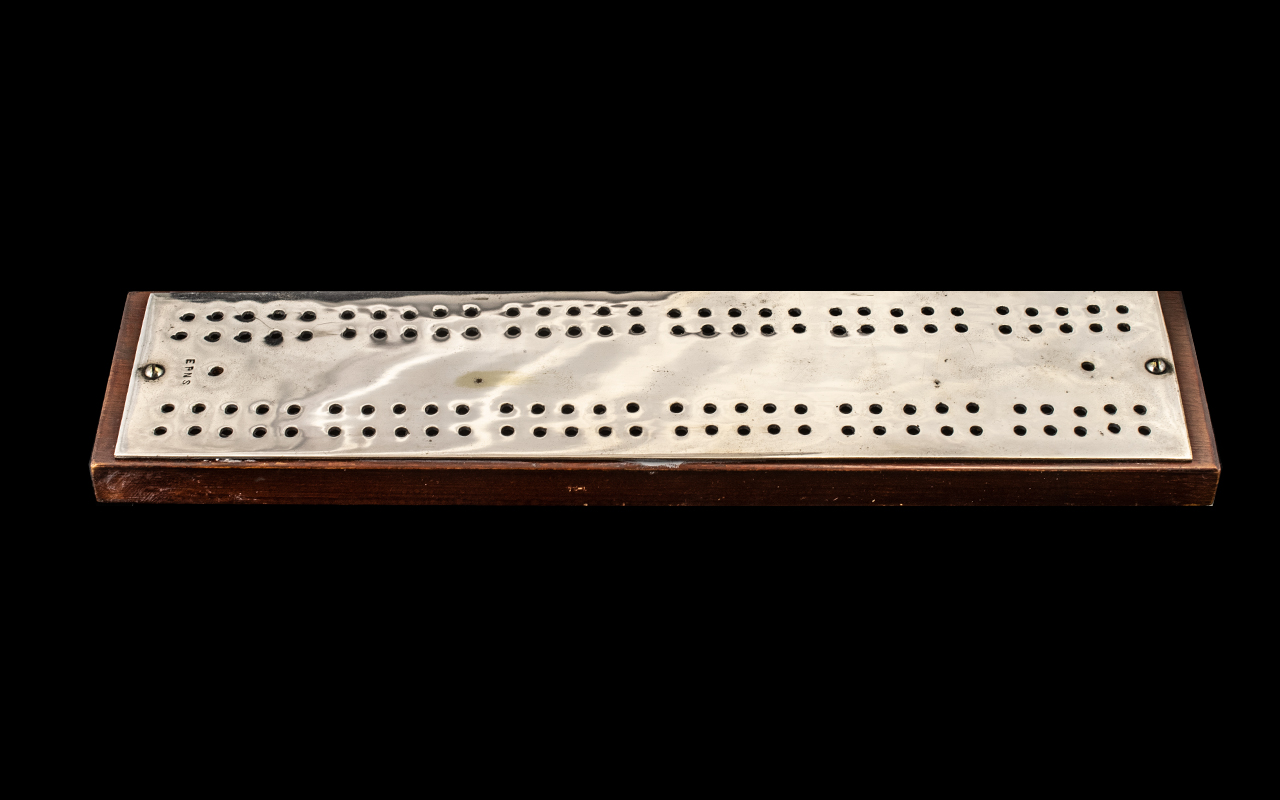 Silver Plated Cribbage Board, of large proportions, - Image 2 of 2