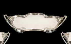 WMF Art Nouveau Period Superb Quality Large & Impressive Silver Plated Twin Handled Tray,