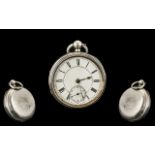 William Morris of Bolton Victory English Lever Open Faced Silver Pocket Watch.