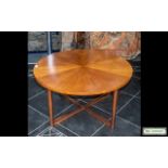 1960s Teak MacIntosh and Co Designer Round Top Low Table on shaped legs,