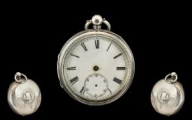 J P Bayliss of Stockport Signed 19th Century Silver Cased Fusee Keywind Pocket Watch, serial no.