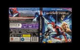 Amazing Spider-Man 2 DVD Bluray Cover Signed By Signed By Andrew Garfield &amp;