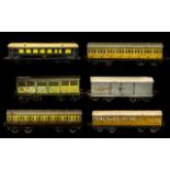 Hornby Tinplate Clockwork Railway Passenger Carriages of Large Proportions,