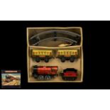 Hornby Tinplate Clockwork Train Set (Boxed), c1930s, comprises locomotive, tender,