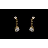 Swarovski Zirconia Set Drop Earrings,