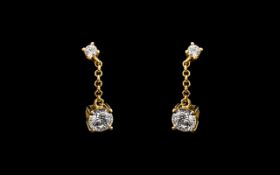 Swarovski Zirconia Set Drop Earrings,