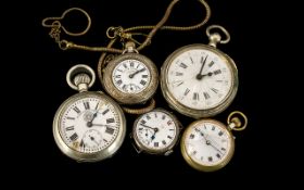 Collection of Pocket Watches to include silver;