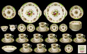 Shelley 'Dubarry' Tea Service No. 13396, Bone China set comprising milk jug 3.