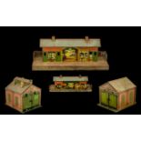 Hornby Tinplate Double Engine Train Sheds of large proportions, from the 1920s,