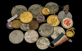 Bag of 20 Assorted Medallions, Coronation, Jubilee, County Council Medals, etc.