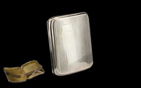 Walker & Hall Ladies Nice Quality Sterling Silver Cigarette Case with Gilt interior.