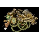 Large Miscellaneous Bag of Vintage Costume Jewellery, to include necklaces, brooches, bangles,