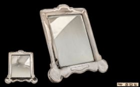 Very Large Silver Bedroom Mirror, dated Birmingham 1910, oak backed, maker W. N. 37 cm in height.