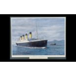 A Pencil Signed Limited Edtion Print by A Bauwens of the Titanic. Pencil signed to margin.