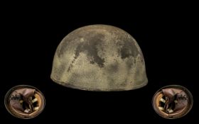 World War II British Paratrooper Helmet by BMB dated 1945 with the Cross of Lorraine 'Free French'