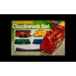 Hornby Railways Boxed Clockwork Set comprising 1/ 0-4-0 Clockwork Engine and key,