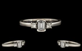 Contemporary Designed 18ct White Gold Diamond Set Ring.