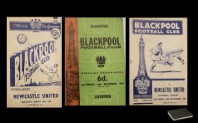 Blackpool Football Club Official Programmes from 1955 to 1965; 35 official programmes in total,