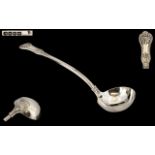 Early Victorian Period Well Cast Superb Quality Silver Ladle of large proportions and wonderful