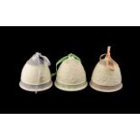 Collection of Three Lladro Christmas Bells in lilac for 1992,