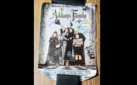 The Addams Family Very Rare First Edition Video Promo Poster Signed By Cast &amp;