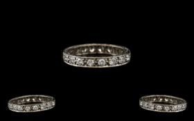 Platinum Attractive Diamond Set Full Eternity Ring of good quality.